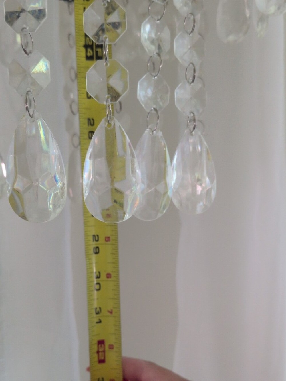 Metal Crystal Chandelier - Picture 6 of 10